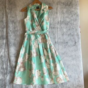 JH PARTY FLORAL SLEEVELESS WOMANS MIDI DRESS SZ 4